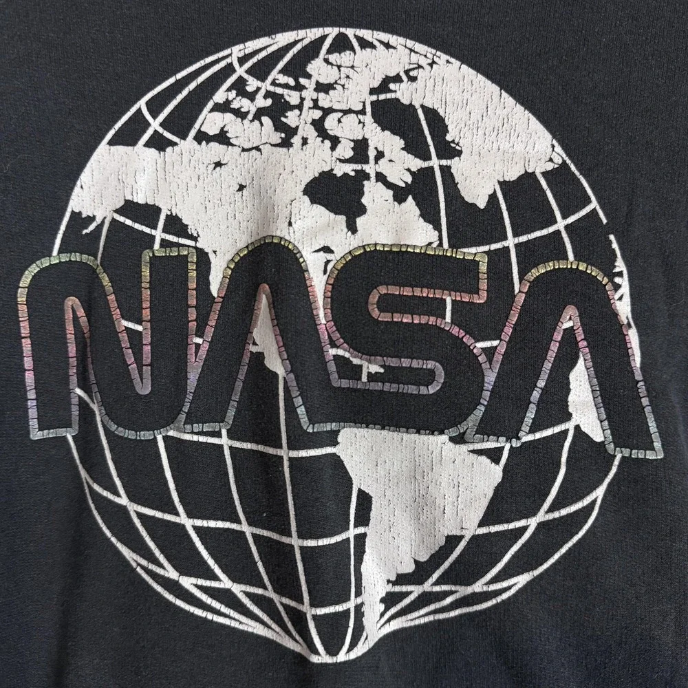 Freeze NASA Hoodie Youth 2XL Black Pullover Fleece Kennedy Space Center Graphic